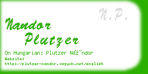 nandor plutzer business card